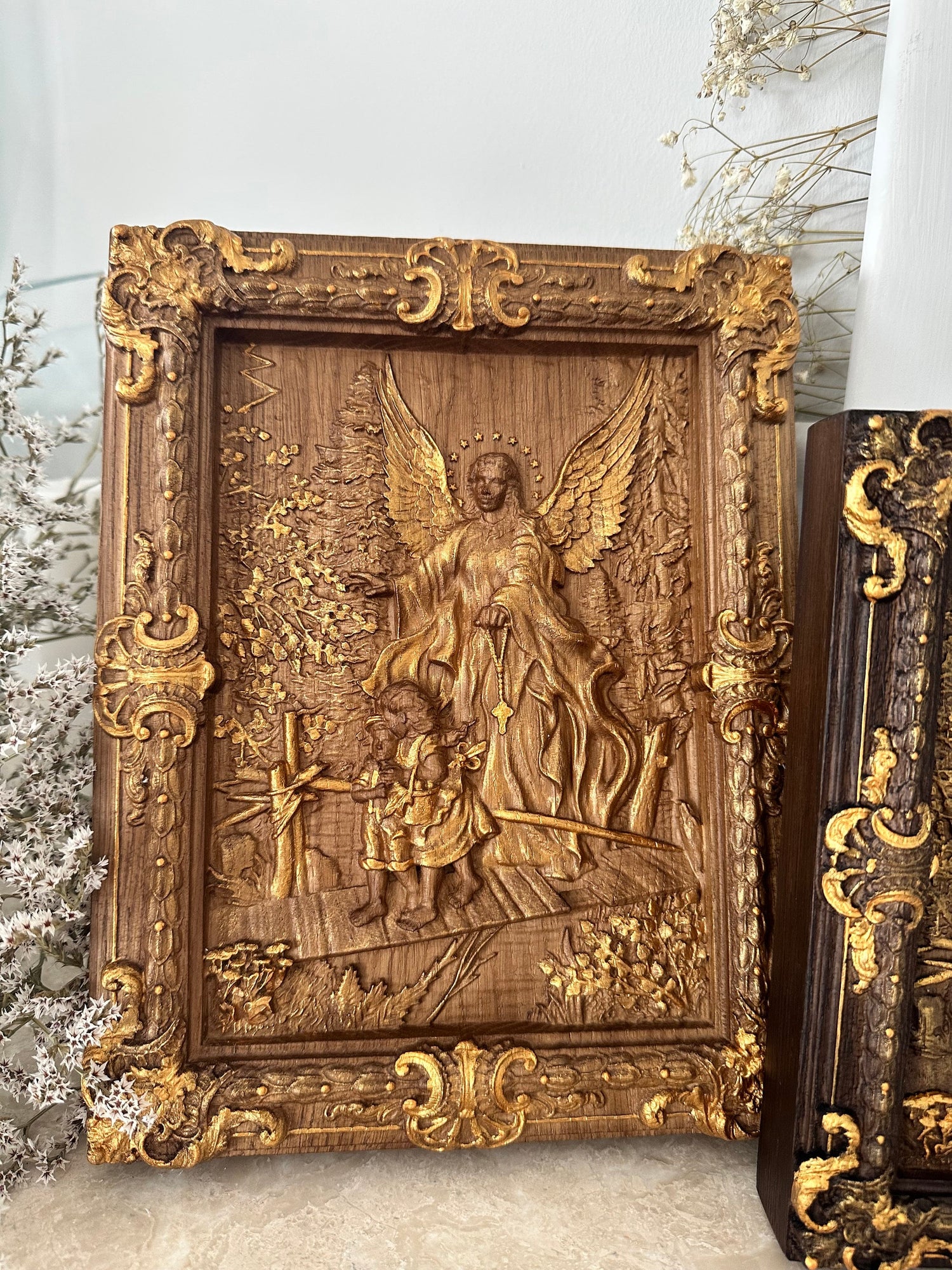 Angel with Kids on Bridge