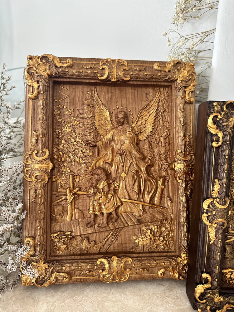 Angel with Kids on Bridge