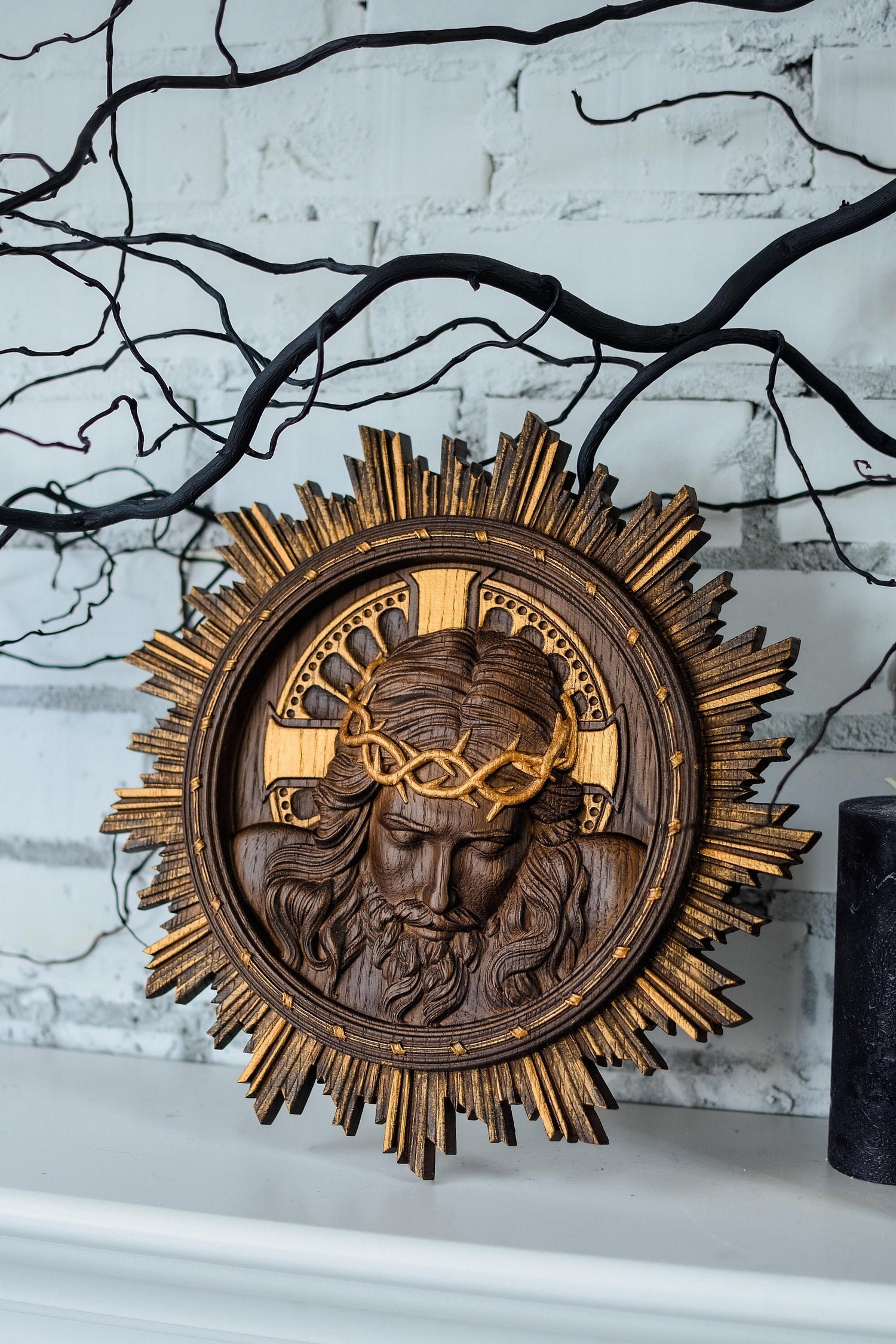 Jesus Christ Wearing Crown of Thorns