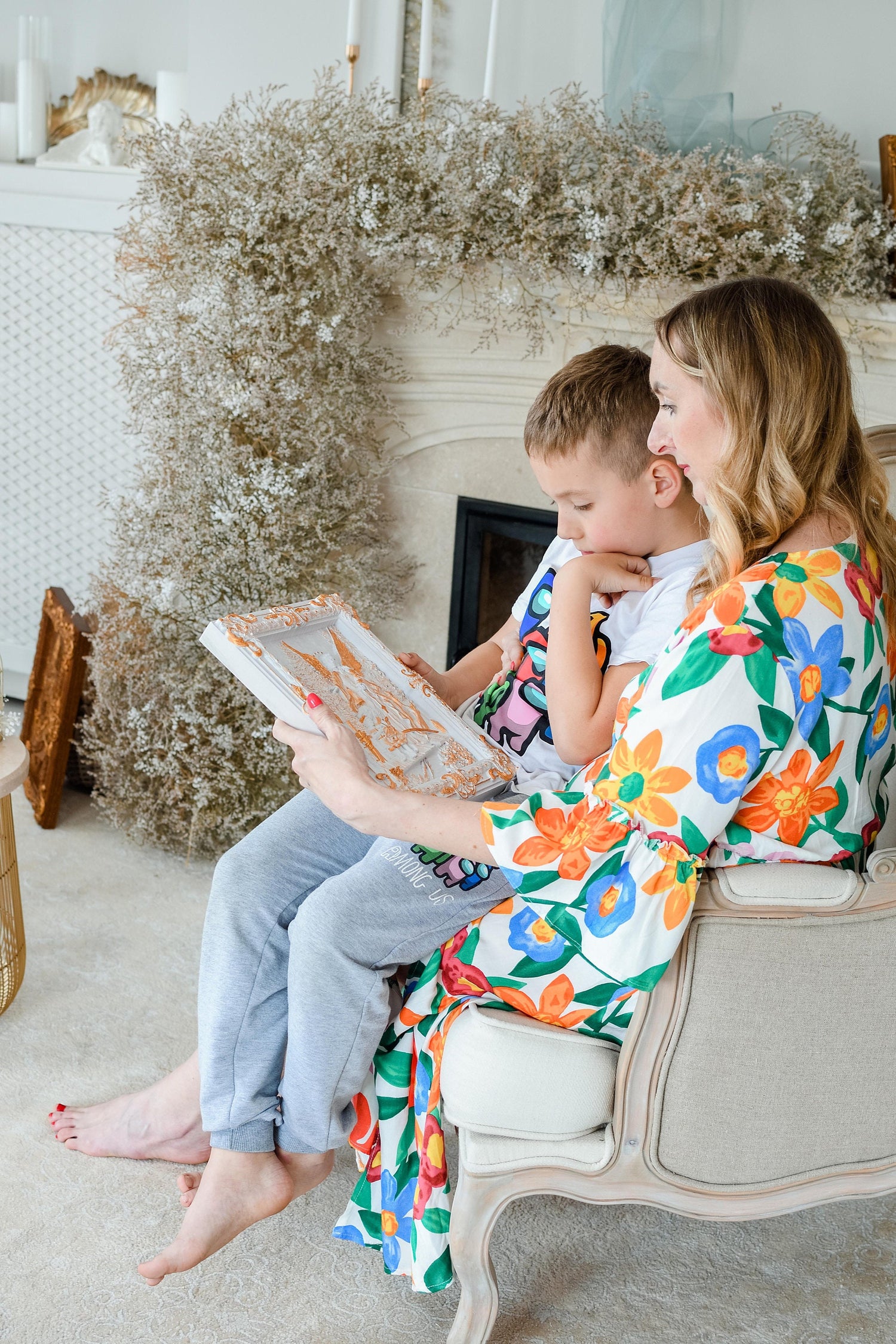 Angel with Kids on Bridge