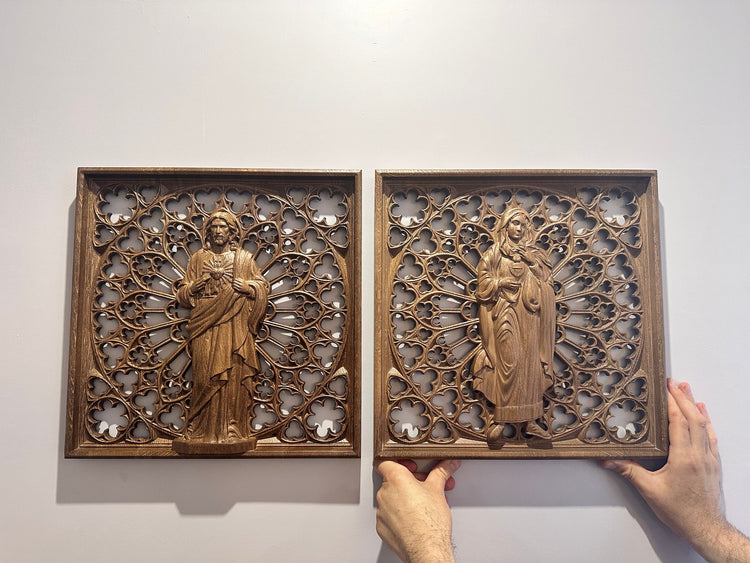 Immaculate Heart of Mary Wooden Statue