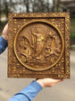Resurrection of Crist wooden Carved Plaque