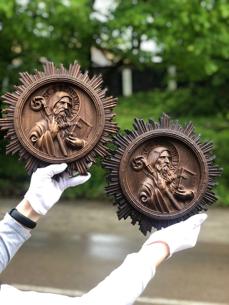 Saint Benedict with shinning