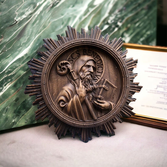 Saint Benedict with shinning