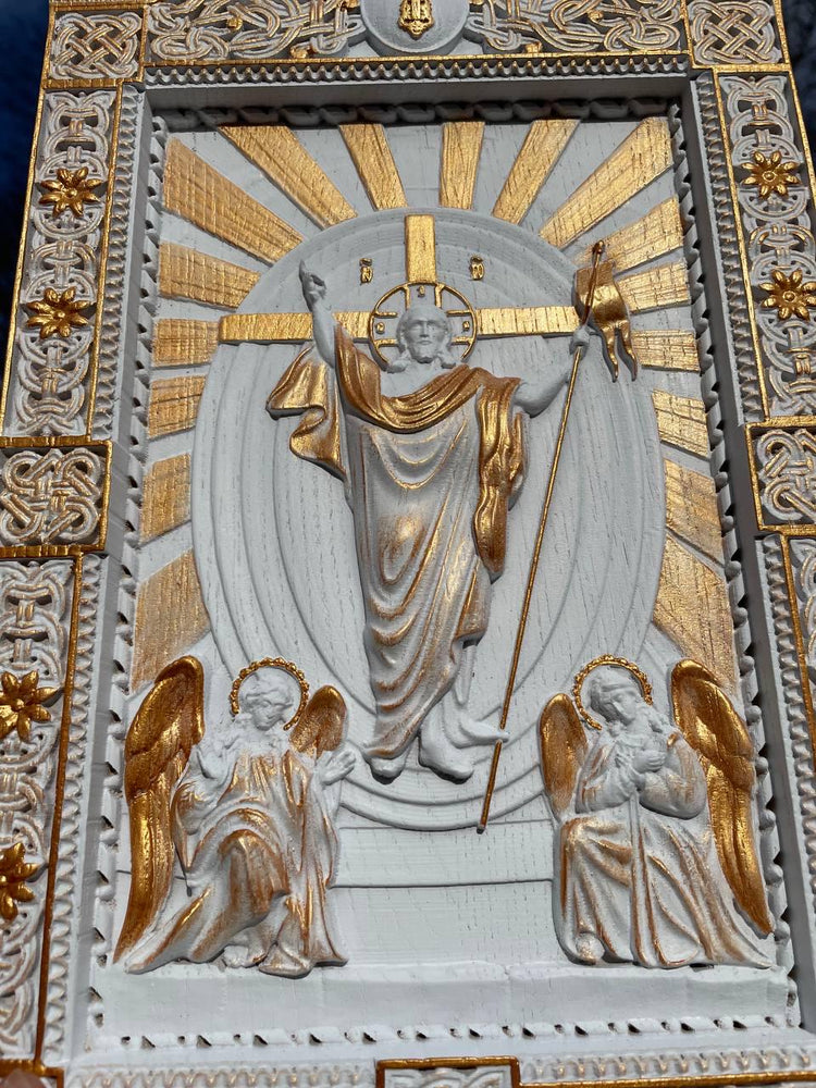 Religious Wooden icon Resurrection of Christ