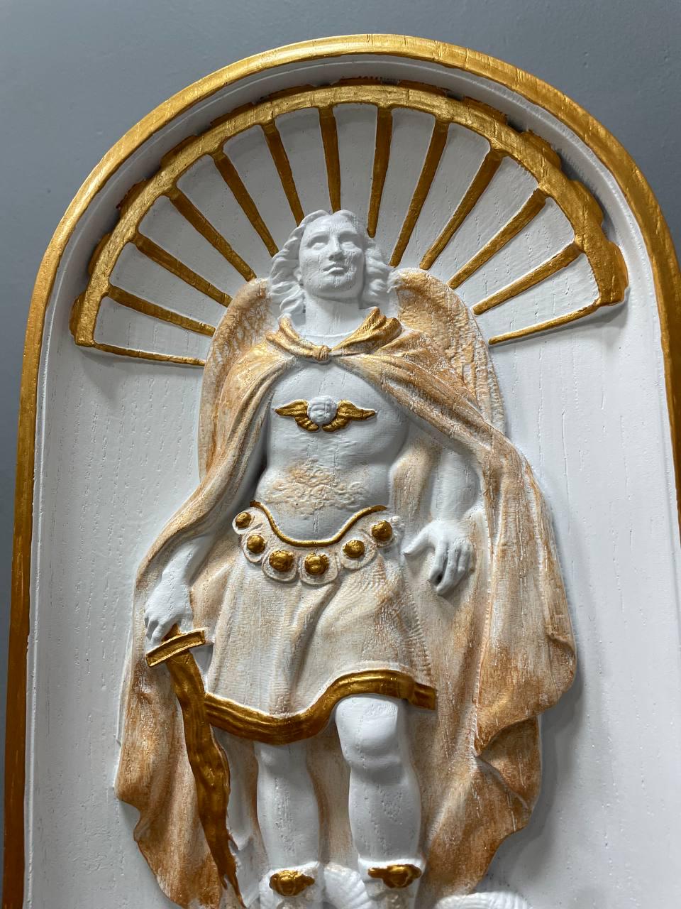 Saint Michael Wooden Statue