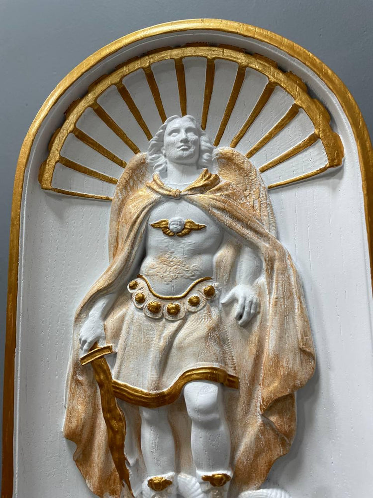 Saint Michael Wooden Statue