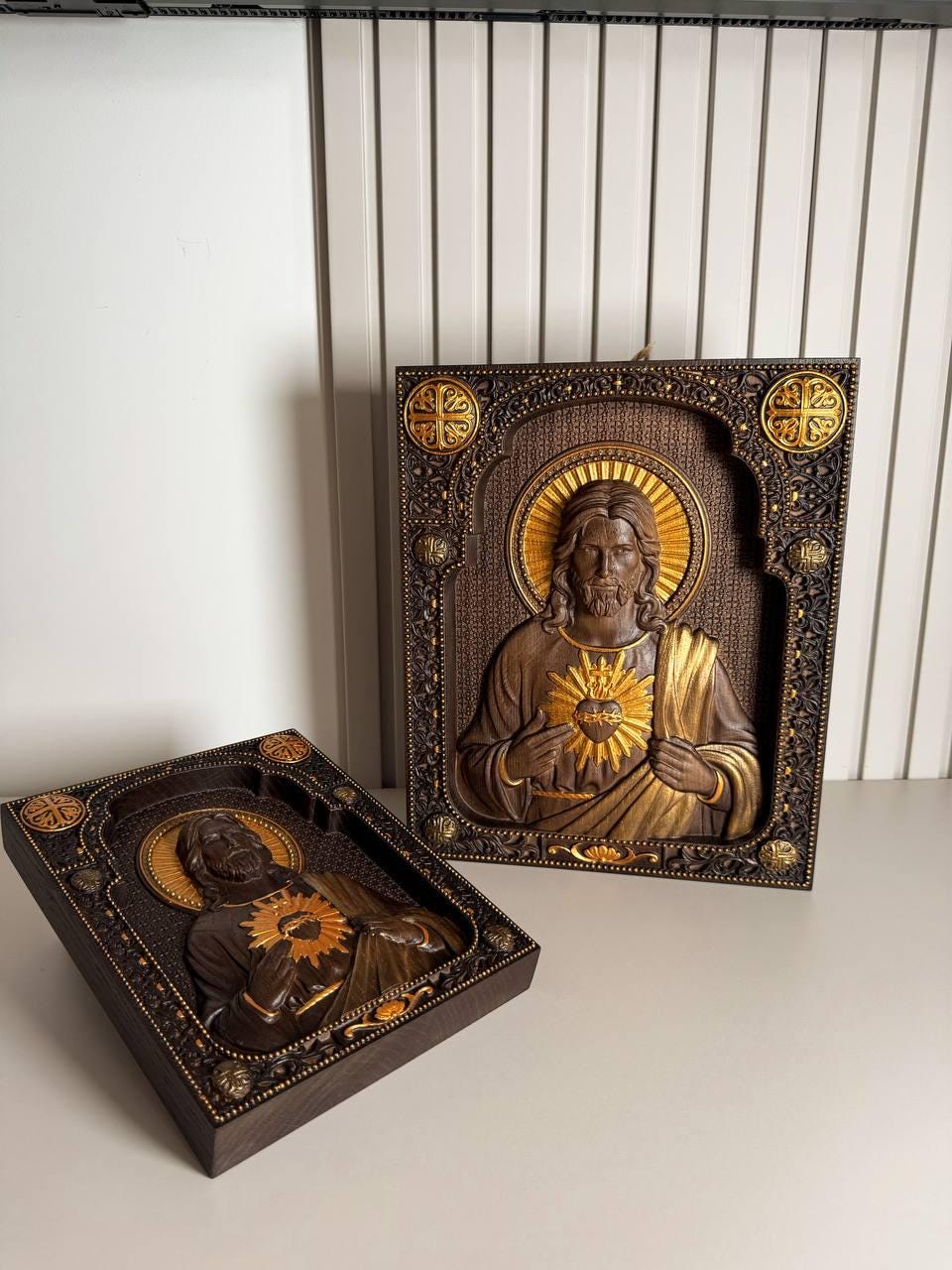 Sacred Heart of Jesus Wooden icon