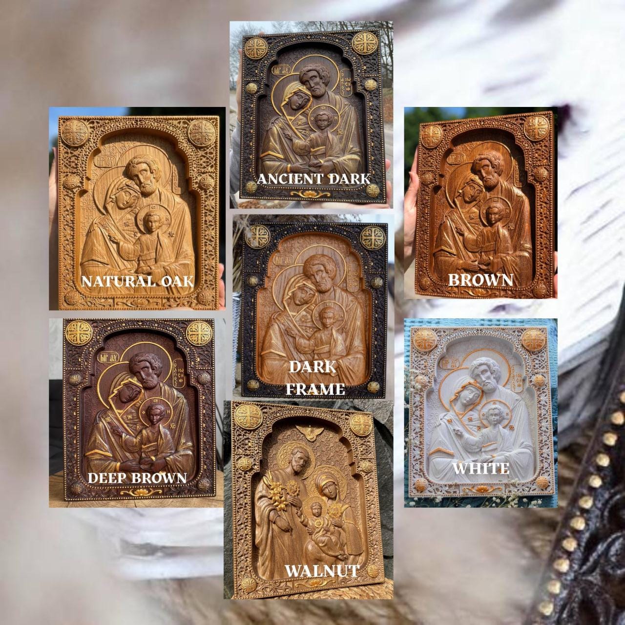 Our Lady of Perpetual Help Wooden Icon Baroque