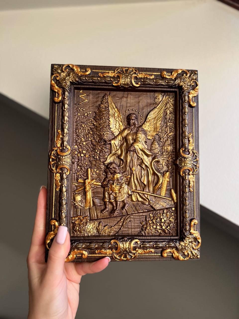 Angel with Kids on Bridge