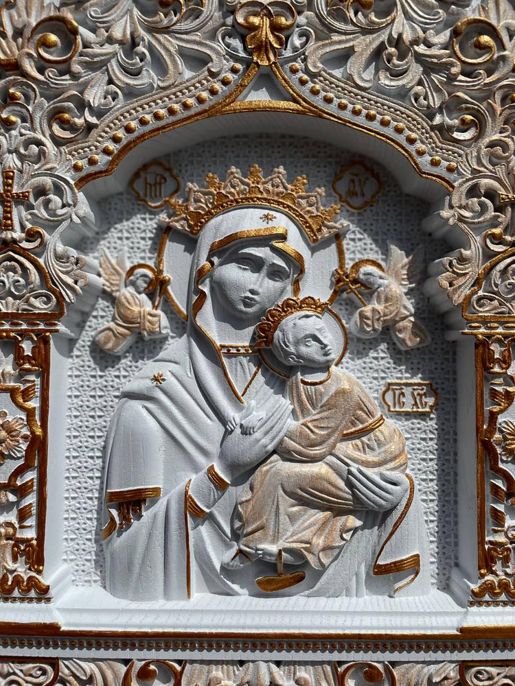 Our Lady of Perpetual Help Wooden Icon Baroque