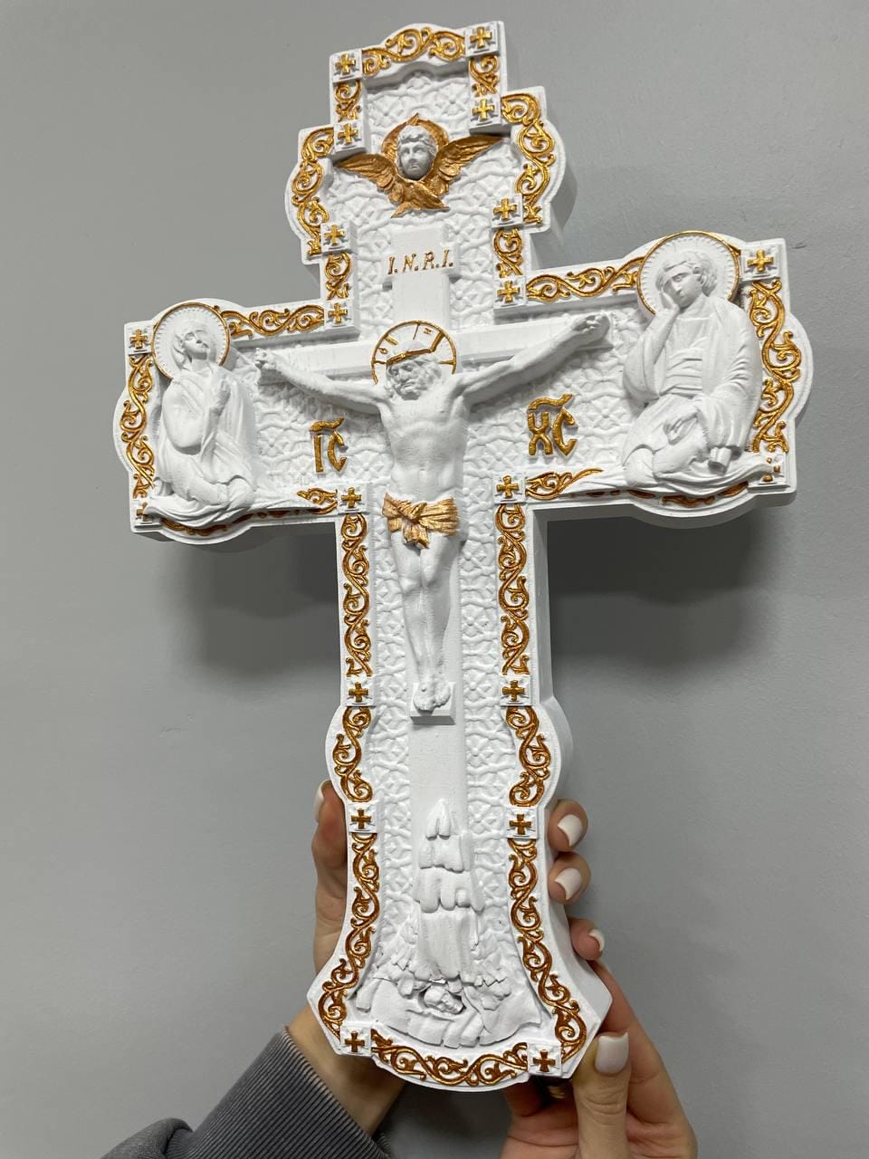 Wall Wooden Carved Jesus Crucifix