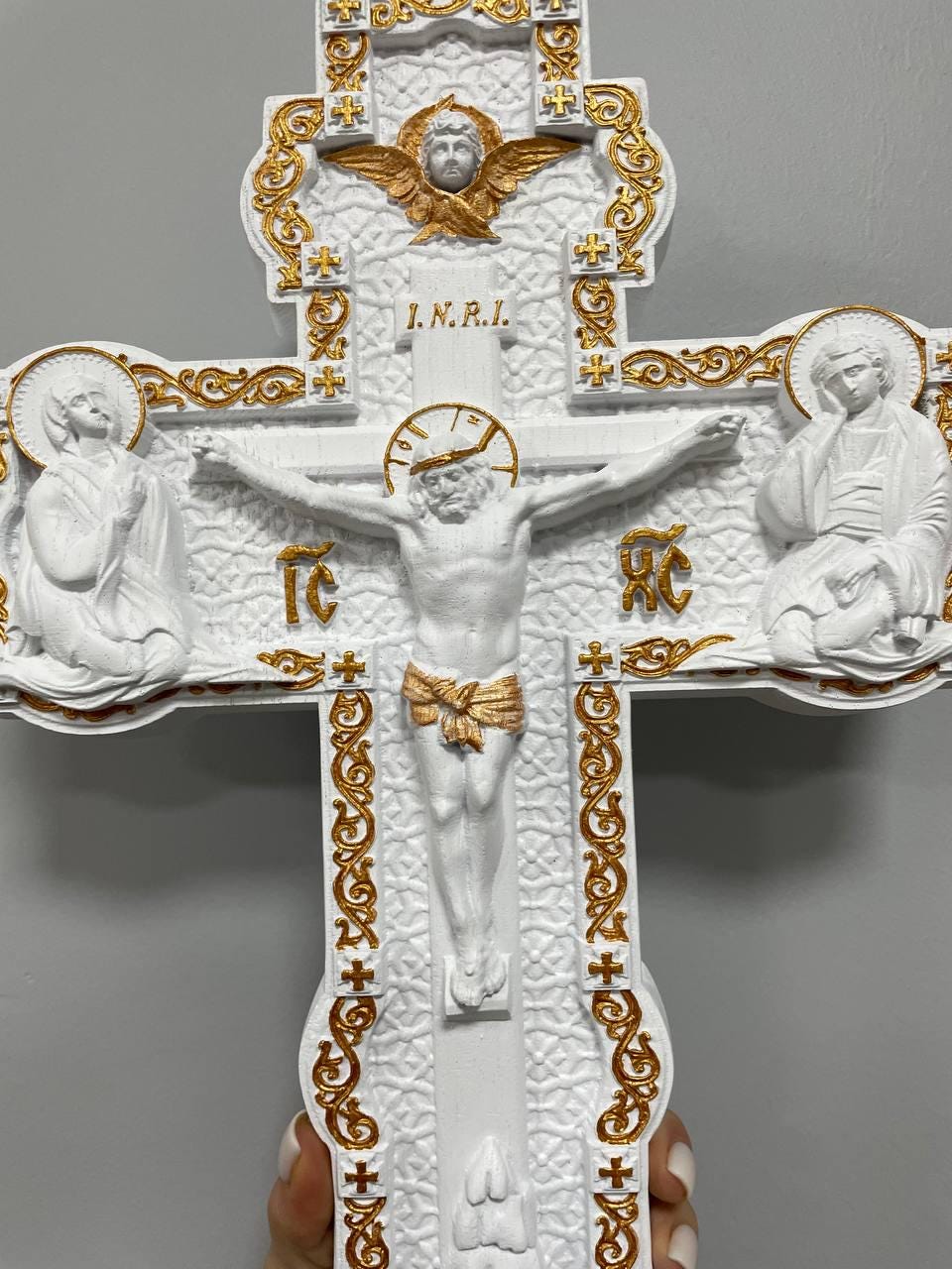 Wall Wooden Carved Jesus Crucifix