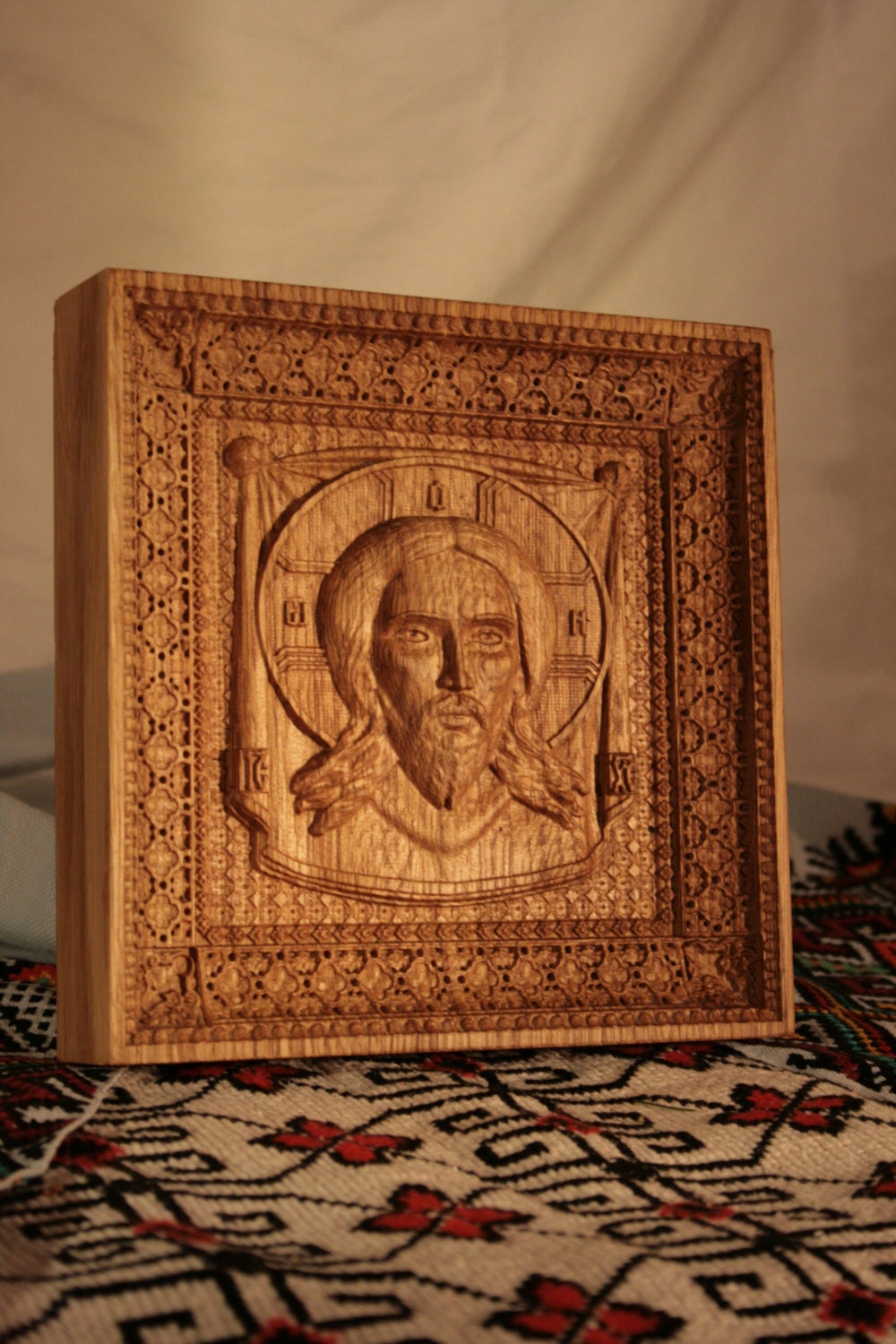 Veil of Veronica Wooden Byzantine Icon