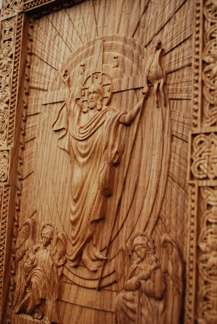 Religious Wooden icon Resurrection of Christ