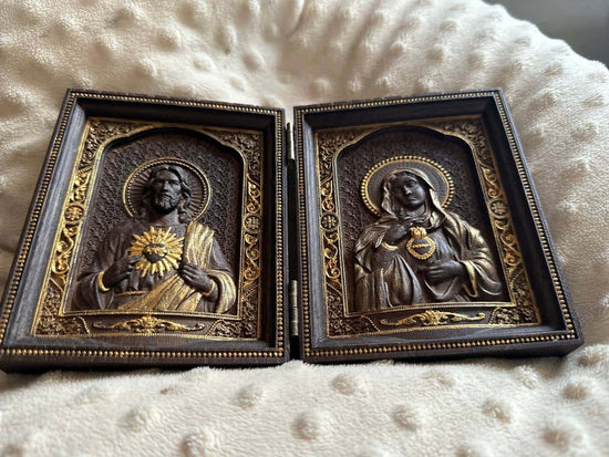 Sacred Heart of Jesus and Immaculate Heart of Mary church folding panel - Kozak Work Shop