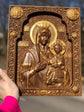Blessed Our Lady Iverskaya Wooden sculpture - Kozak Work Shop