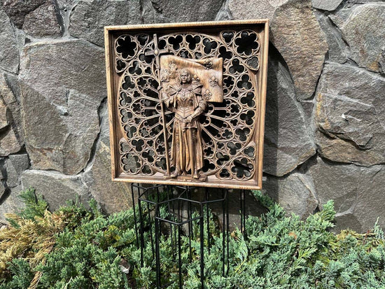 Joan of Arc Wooden Statue - Kozak Work Shop