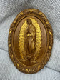 Our Lady of Guadalupe Wooden Sculpture Oval