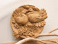 Doves Wooden Carved Decorative Plate