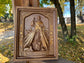 Divine Mercy Icon on Solid Oak Wood