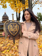 The shield with Ukrainian Trident and Archangel Michael Wooden Plaque