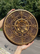 Mandala Circle Wooden Sculpture