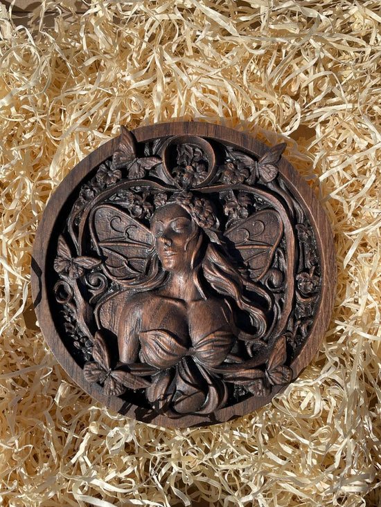 Fairy wooden plaque home decor - Kozak Work Shop