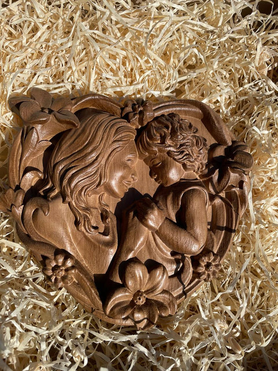 Mother with her child gift for mom - Kozak Work Shop