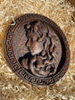 Medusa head Trinacria medallion