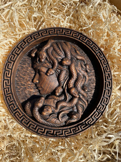 Medusa head Trinacria medallion