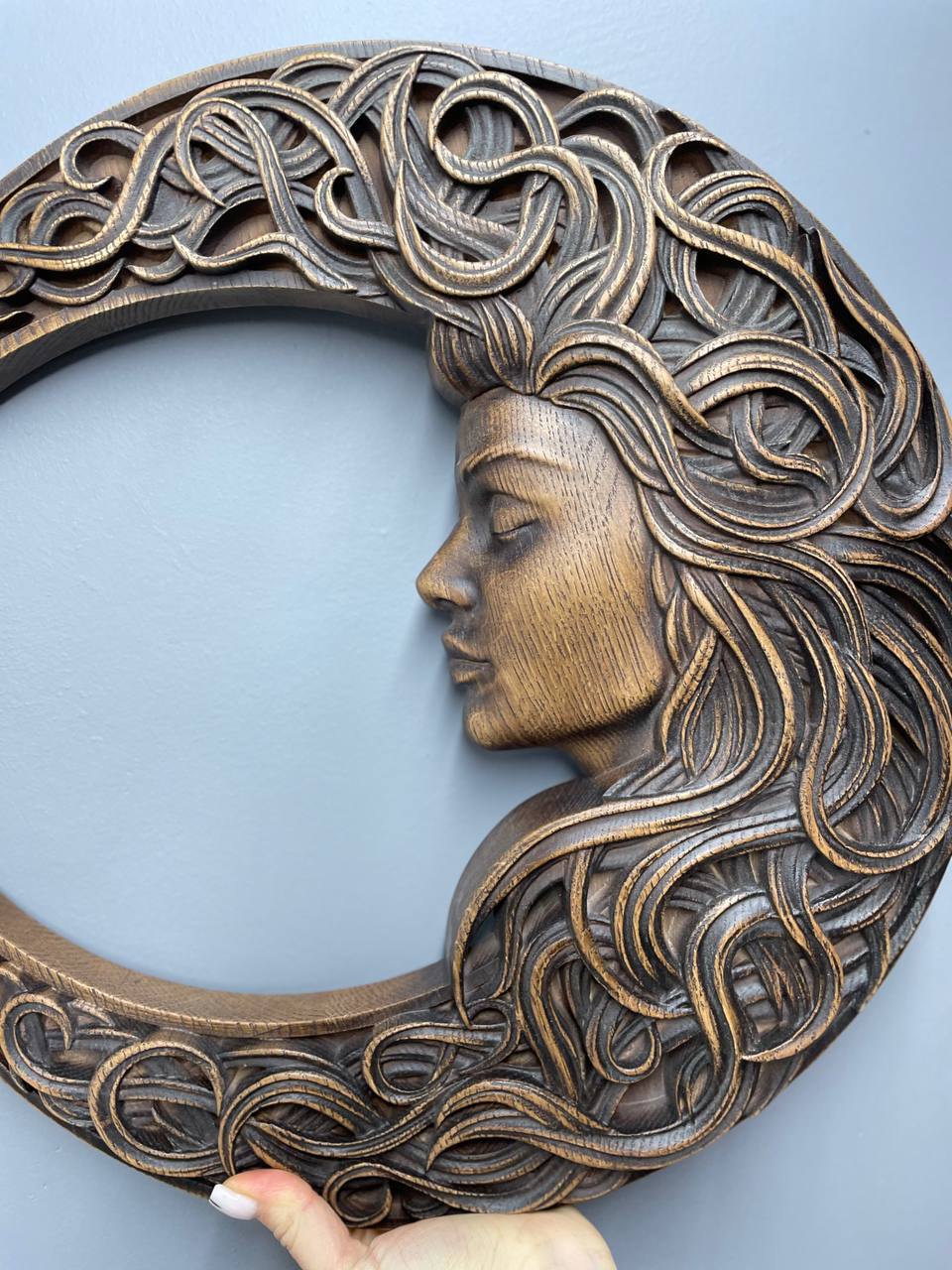 Crescent Moon with Woman Face - Kozak Work Shop