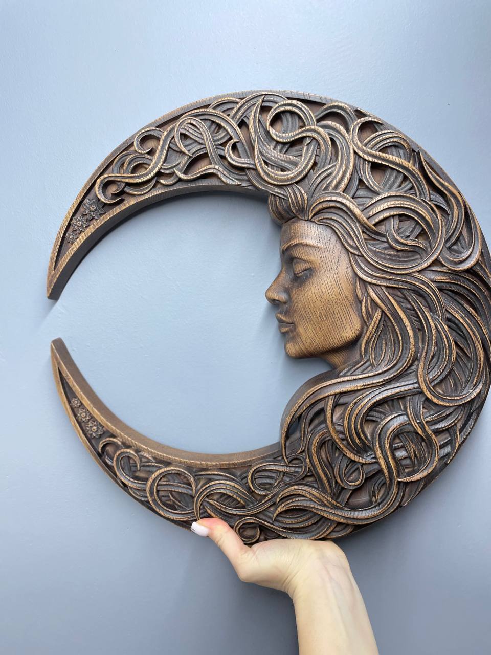 Crescent Moon with Woman Face - Kozak Work Shop