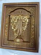 Sacred Heart Jesus arms extended wooden icon