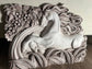 White Horse Wooden Carved Plaque