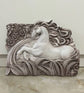 White Horse Wooden Carved Plaque