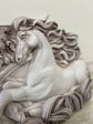 White Horse Wooden Carved Plaque