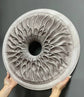 Handcarved Wooden Iris Wall Art – Organic Eye-Inspired Decor for Modern Interiors