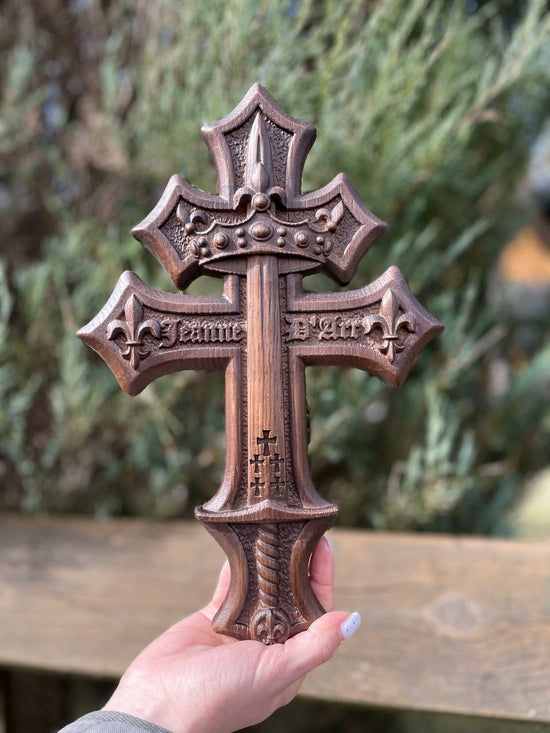 Lorraine Cross with Joan of Arc Heraldry (Copy) - Kozak Work Shop