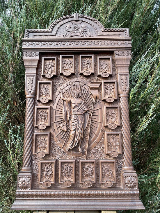 Iconostasis with Crucifix and Stations of the Cross - Kozak Work Shop