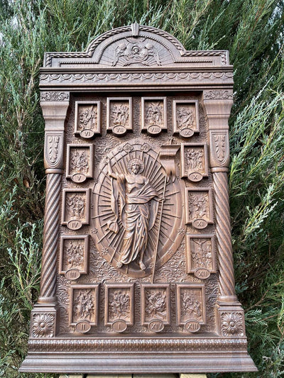 Iconostasis with Crucifix and Stations of the Cross - Kozak Work Shop