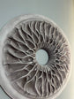 Handcarved Wooden Iris Wall Art – Organic Eye-Inspired Decor for Modern Interiors