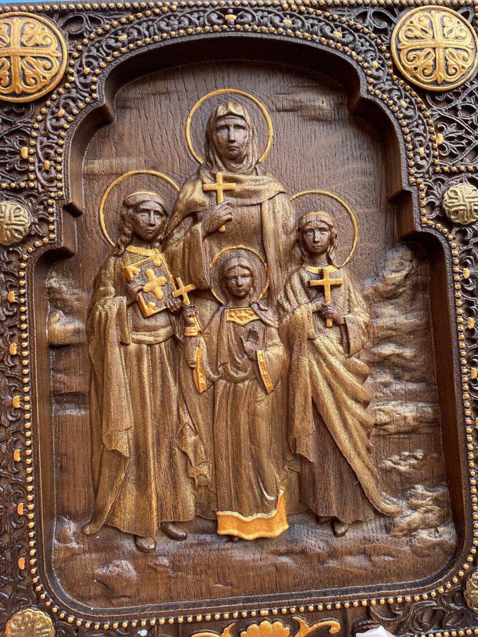 The Holy Martyresses Vera (Faith), Nadezhda (Hope) and Liubov (Love) - Kozak Work Shop
