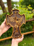 Archangel Michael wooden 3D sculpture - Kozak Work Shop