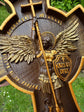Archangel Michael wooden 3D sculpture - Kozak Work Shop