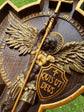 Archangel Michael wooden 3D sculpture - Kozak Work Shop