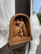 Sacred Heart of Jesus Wooden Carved Home Blessing