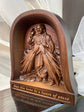 Sacred Heart of Jesus Wooden Carved Home Blessing