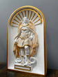 Archangel Michael Wooden 3D carved image
