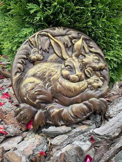 Hare Wooden Carved Plaque - Kozak Work Shop